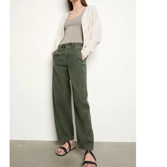 Alex Mill 9th Street Pant, Duffle Bag Olive, Size 8, Pigment Dyed Cotton Twill - Picture 1 of 7